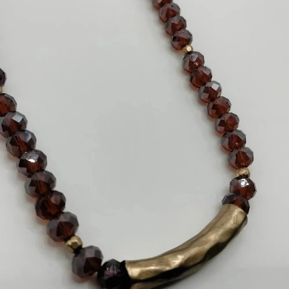 Jane Marie Topaz Natural Stone Beaded Necklace 16" - Picture 5 of 8